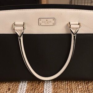 Kate Spade Black and Cream Satchel